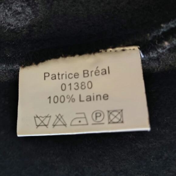 Patrice Breal Wool Short Coat Black Womens Size Medium/Large - Picture 6 of 6
